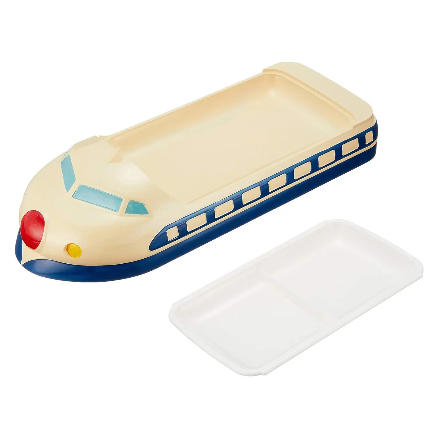 High-Quality EBM ABS Resin Kids Plate with Shinkansen Design - Durable, BPA-Free, and Dishwasher Safe - Perfect for Children's Meals, Snacks, and Lunchboxes