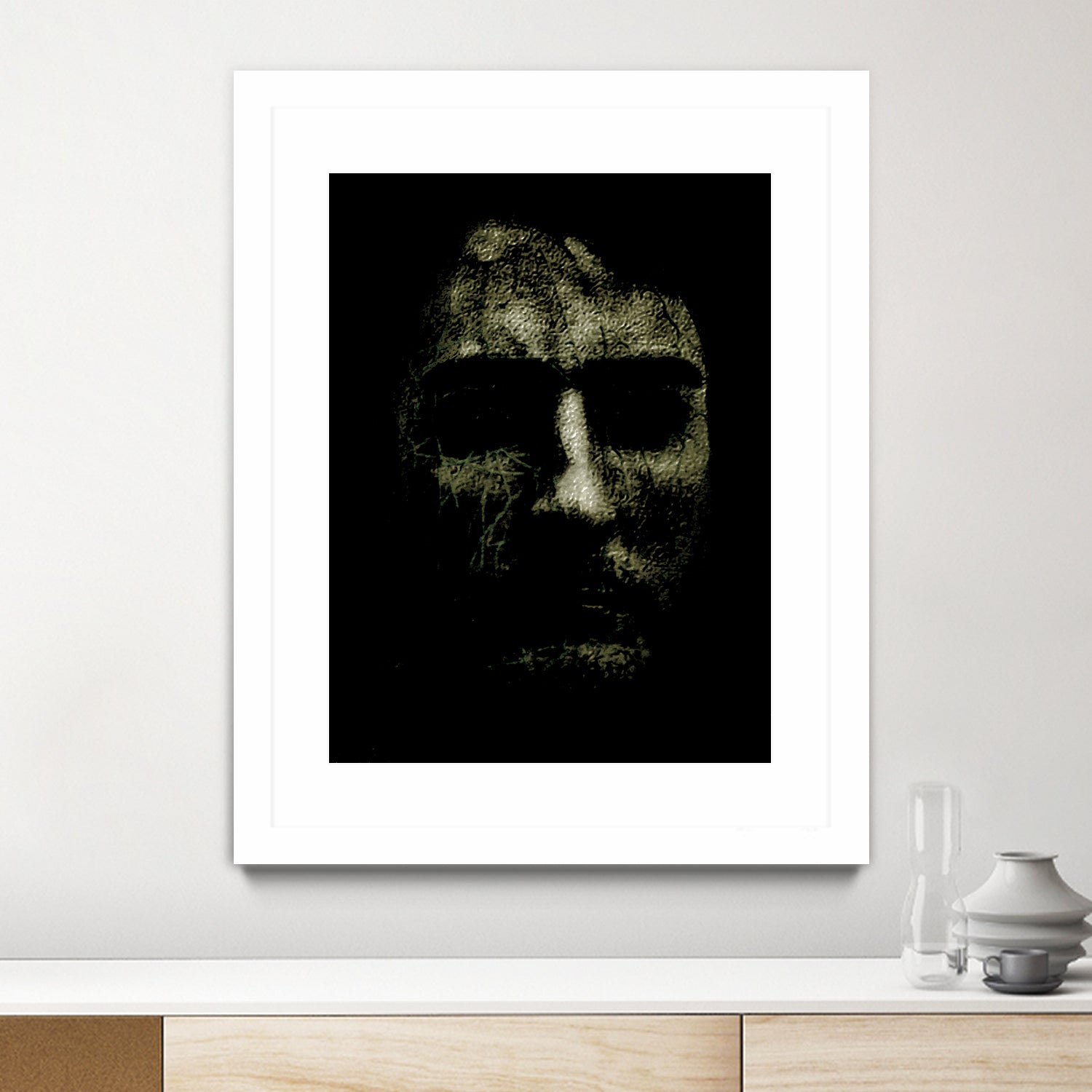 Spooky Halloween Human Head Artwork - Realistic Decoration for Haunted Houses, Parties & Scary Home Decor