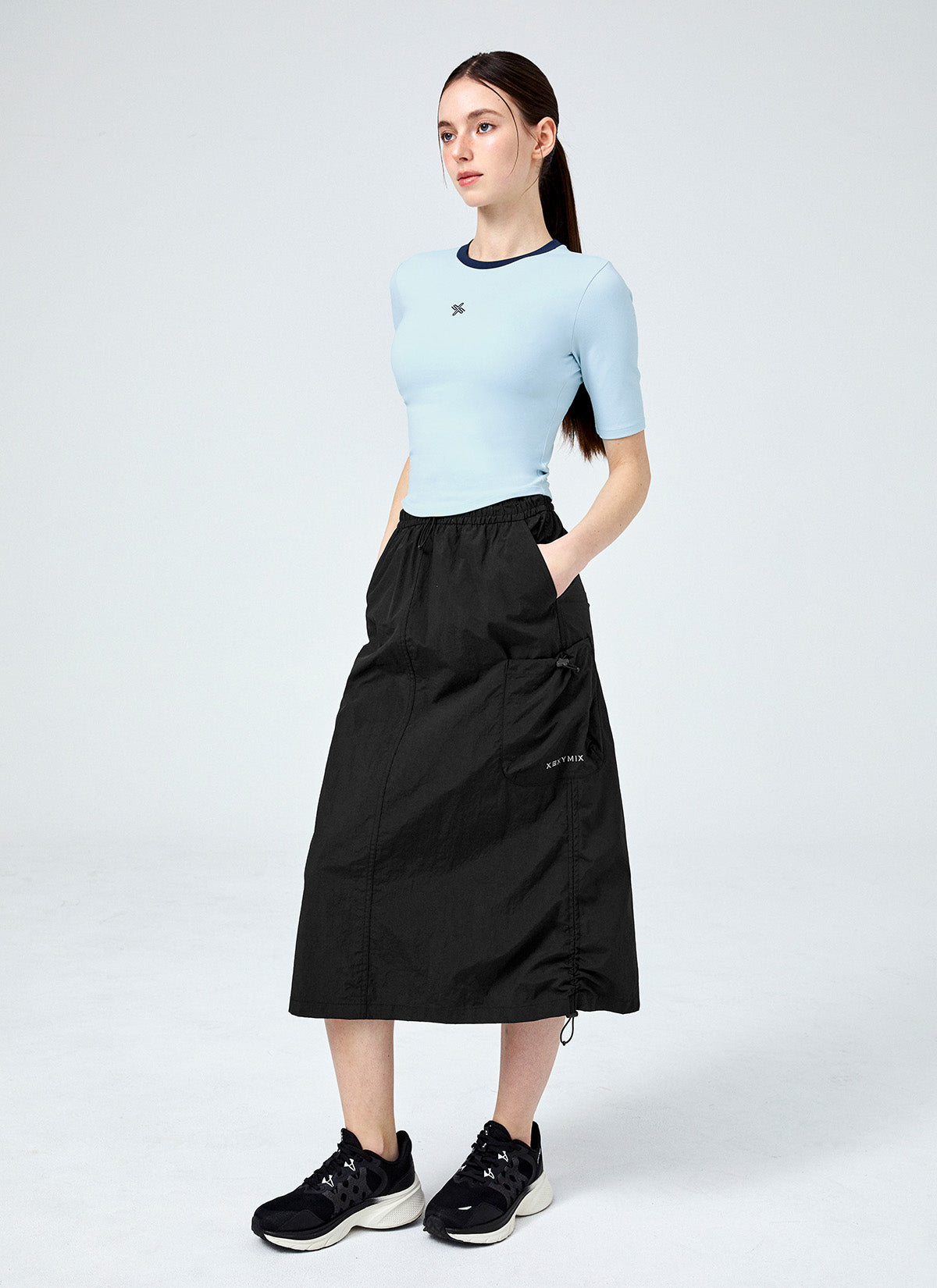 Comfortable Utility Cargo Long Skirts for Women - Stretchable Casual Maxi Skirt with Pockets for Hiking, Travel & Everyday Wear