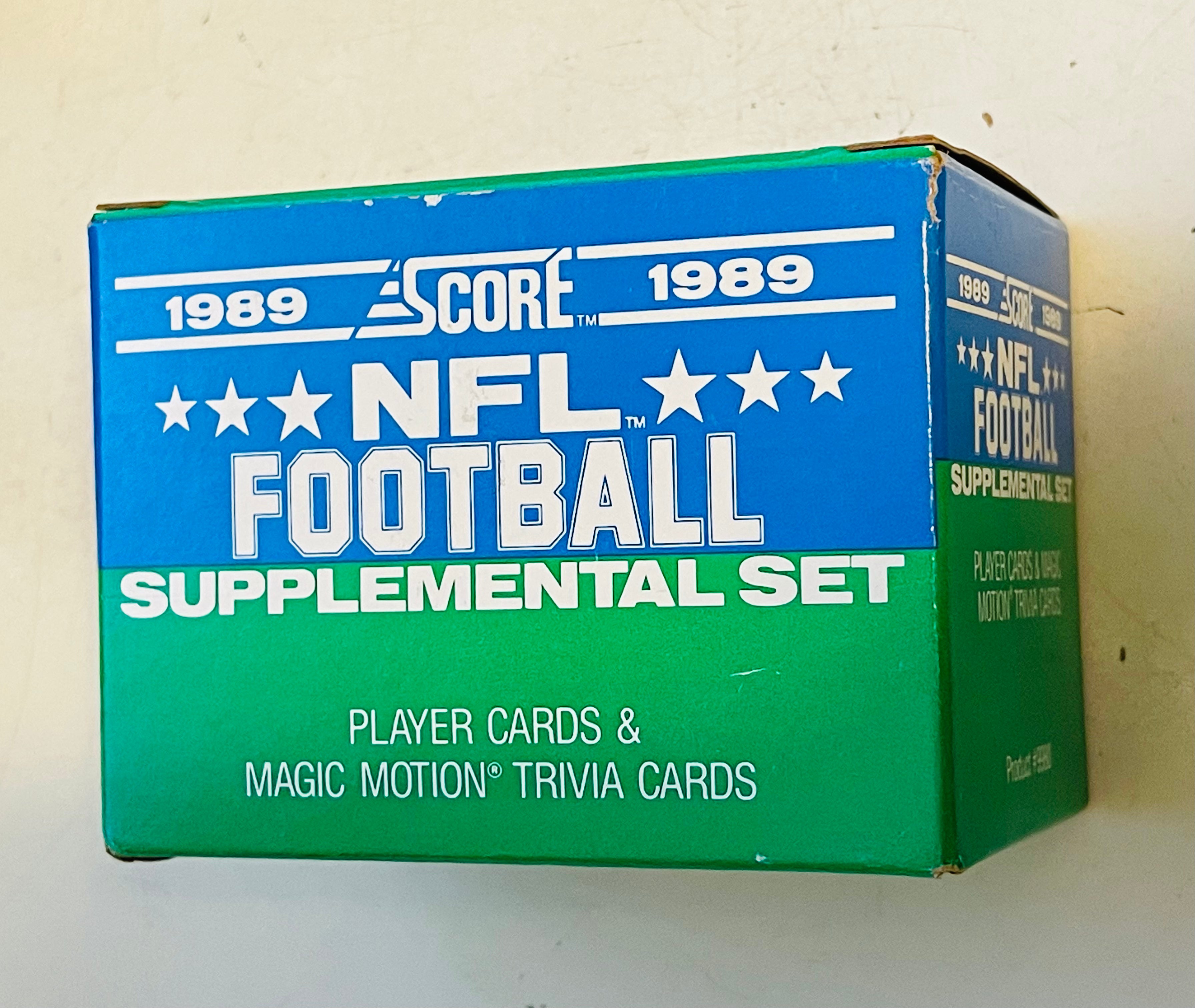 1989 Score Football Supplemental Factory Set - Bo Jackson Rookie Card | Complete Vintage NFL Trading Card Collection for Collectors & Investors | Perfect for Sports Memorabilia Displays & Investment Portfolios