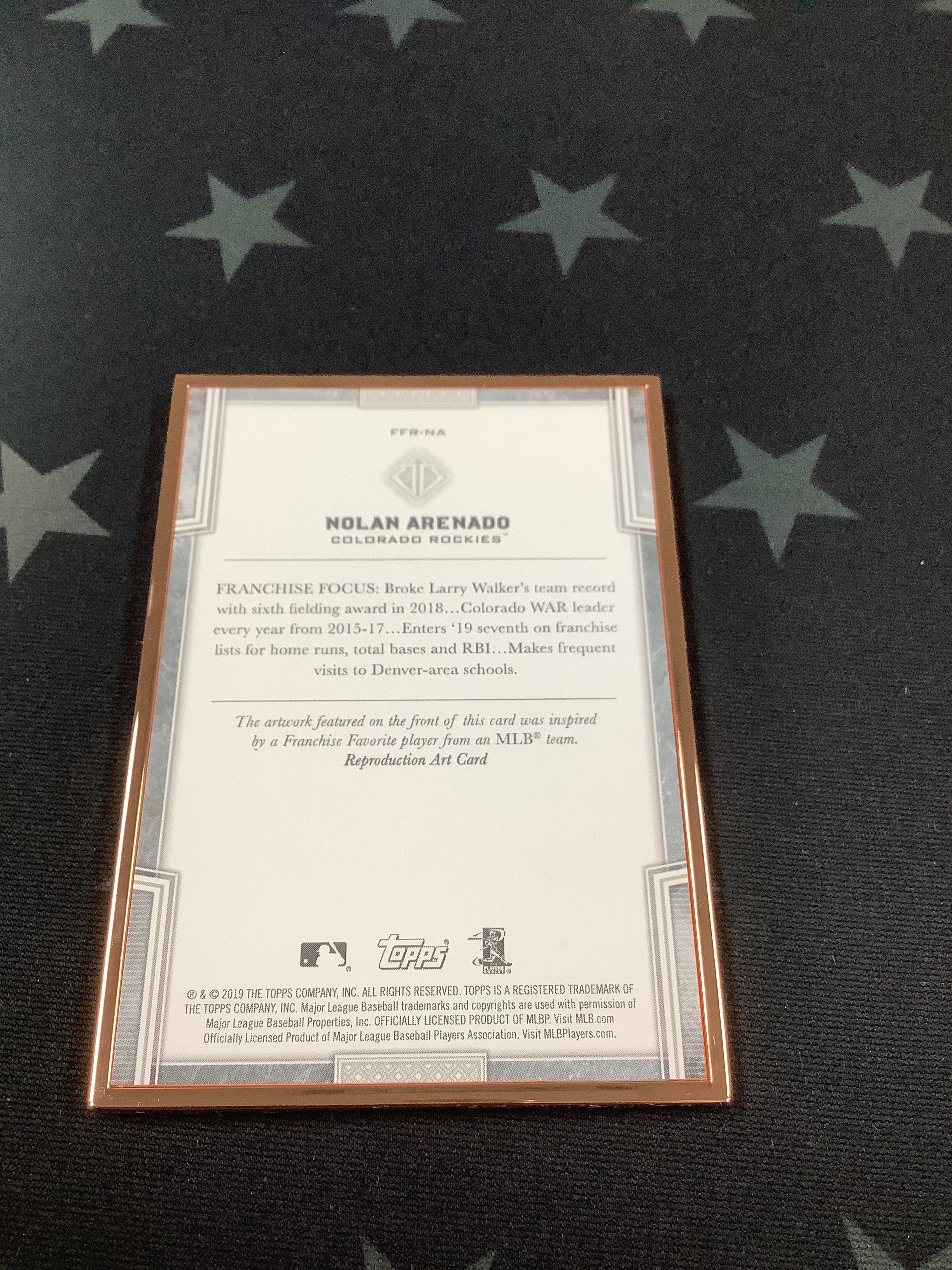 2019 Nolan Arenado Franchise Favorites Transcendent Collection Baseball Card #FFR NA /100 - Rare Collectible for MLB Fans & Sports Memorabilia Enthusiasts