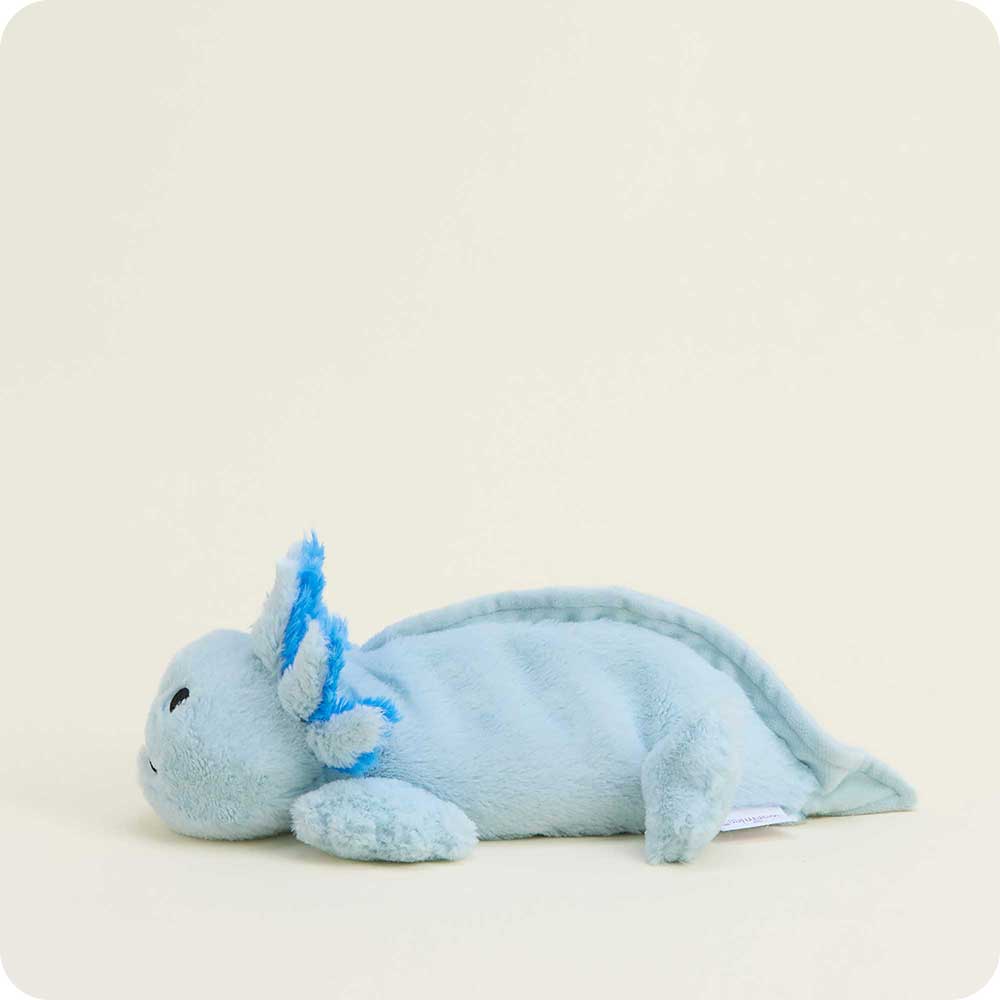 Blue Axolotl Warmies Junior - Microwavable Plush Heating Pad for Kids | Perfect for Bedtime, Stress Relief & Comfort
