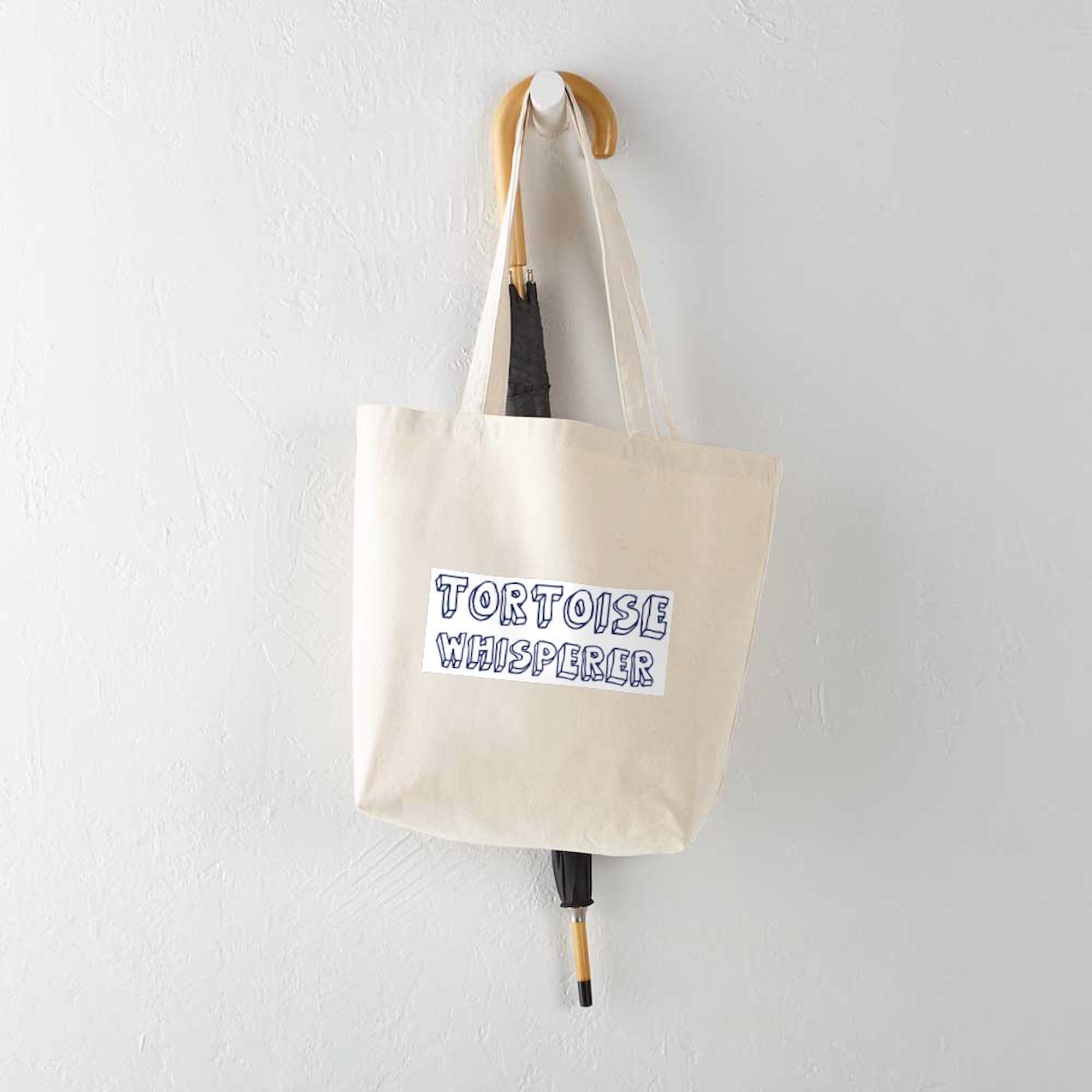 Tortoise Whisperer Natural Canvas Tote Bag - Eco-Friendly Reusable Shopping Bag for Groceries, Beach & Work Commute