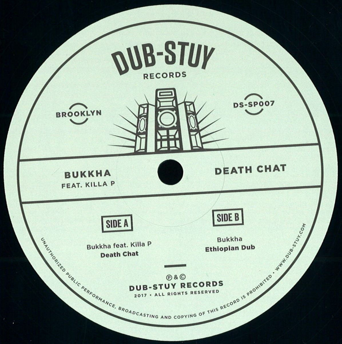 Bukkha – Death Chat Dub | Dub Stuy Records DS SP007 | Vinyl Record for DJs & Electronic Music Collectors
