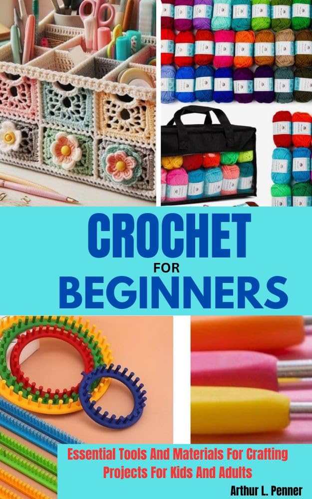 Crochet Kit for Beginners - Complete Starter Set with Hooks, Yarn & Accessories for DIY Craft Projects - Perfect for Kids & Adults to Make Scarves, Hats & Home Decor