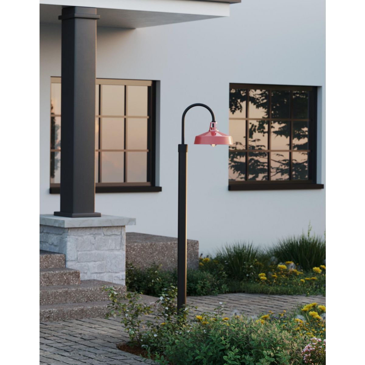 Cedar Springs Collection Outdoor Wall Lantern - Black One Light Post Mount for Porch, Garden, and Patio Lighting | Weather-Resistant & Durable Design