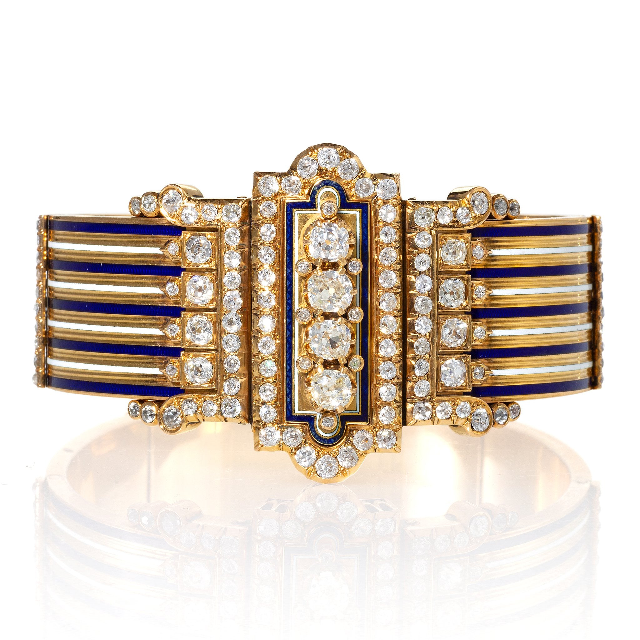 Exquisite French Diamond & Enamel 