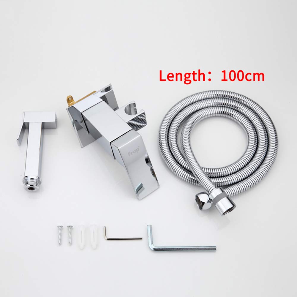 Brass Handheld Shower Sprayer with Hot & Cold Water Mixer - Chrome Bathroom Toilet Sprayer for Hygienic Cleaning and Baby Rinsing