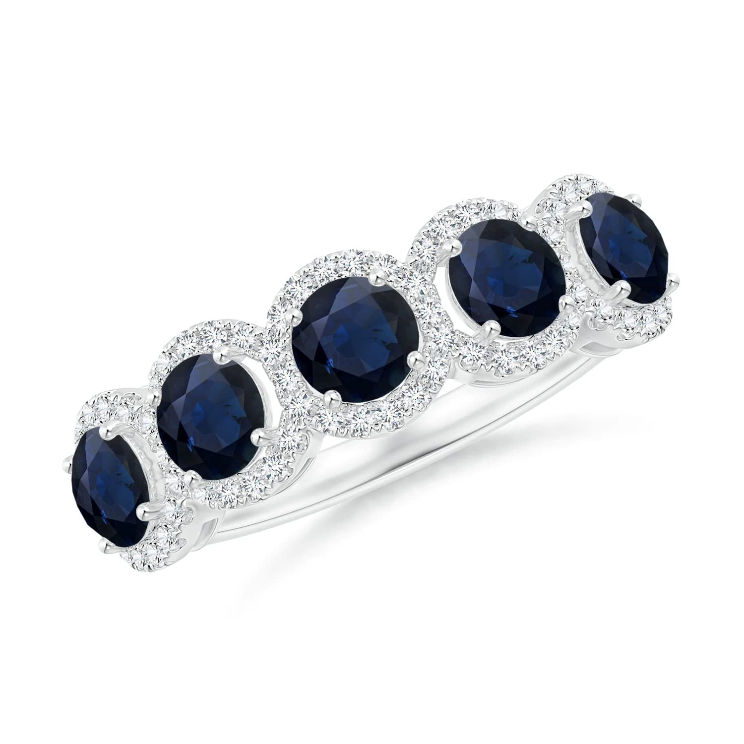 1.20ct Blue Sapphire Sterling Silver Engagement Ring for Women - Perfect Gift for Her