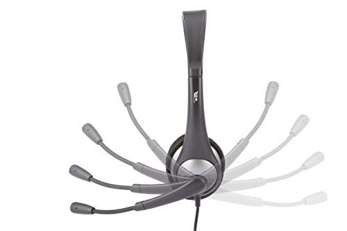 Cyber Acoustics AC-204 6-Pack Noise Cancelling Headphones with Boom Mic for Call Centers, Online Classes & Gaming - Comfortable Over-Ear Headset with Clear Audio