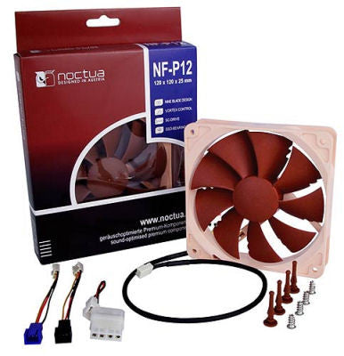 Noctua NF-P12 120mm Premium Quiet Computer Fan with Vortex Control - Perfect for PC Cooling, Gaming Rigs & Workstations