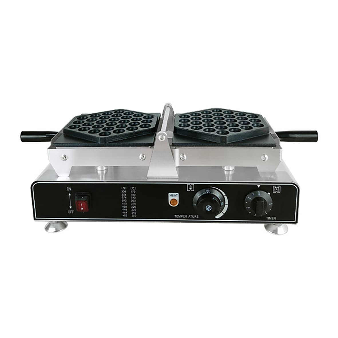 Commercial 1500W Electric Sandwich & Waffle Maker - Non-Stick Egg Bubble Waffle Iron for Breakfast, Brunch, and Snacks - Perfect for Restaurants, Cafes, and Home Use