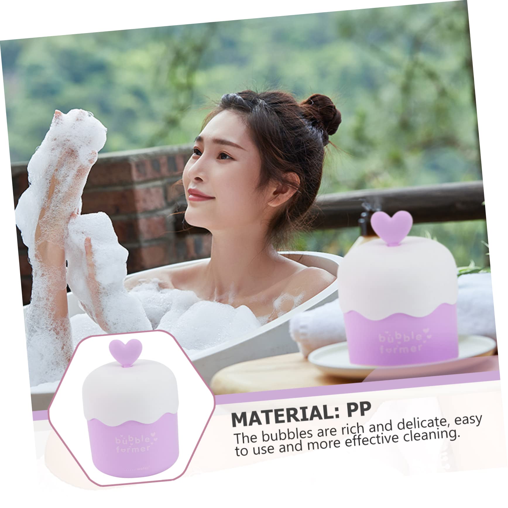 Cabilock Bubble Machine for Kids - Portable Foaming Soap Dispenser & Travel Body Wash Cup - Mini Bubble Maker Tool for Bath Time & Facial Cleanser - Perfect for Travel, Home, and Kids Bathroom Fun
