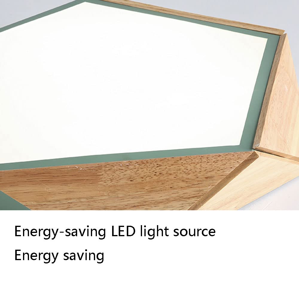 Wooden Decoration LED Ceiling Light - 36W 3000LM Warm White 3000K Recessed Flush Mount Light Fixture for Home, Kids Bedroom, Restaurant & Indoor Use | Energy Efficient Modern Lighting Solution