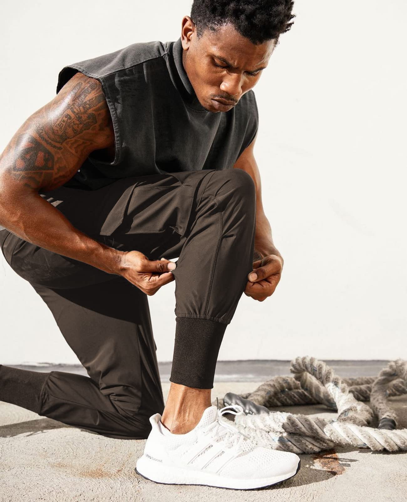Surenow Men's Running Jogger Pants - Lightweight Quick-Dry Athletic Sweatpants for Workout, Hiking & Sports | Tapered Fit Comfortable Training Pants for Gym, Jogging & Outdoor Activities