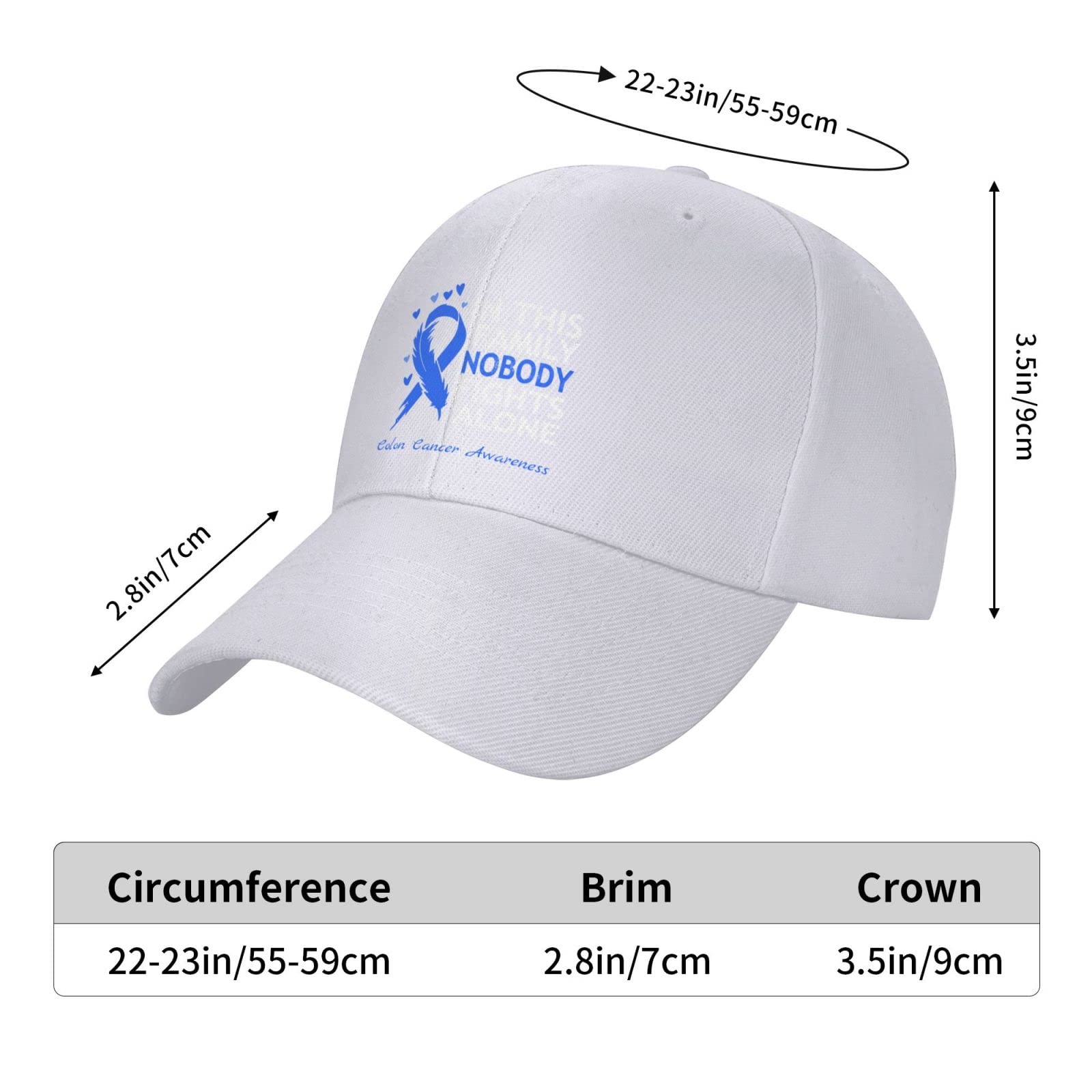 Fight Colon Cancer Together - Adjustable Baseball Cap for Men & Women - Support Awareness with This Stylish Dad Hat - Perfect for Walks, Sports & Everyday Wear