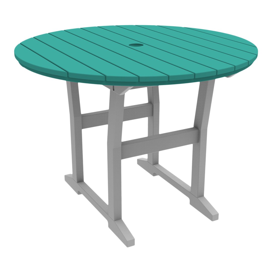 Coastline Cafe Round Dining Table - 36 Inch Modern Kitchen Table for Small Spaces, Breakfast Nook & Apartment - Perfect for Coffee Shops, Restaurants & Home Decor