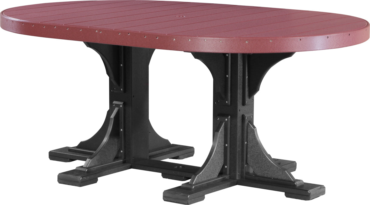 LuxCraft 4' x 6' Oval Dining Table Set with 4 Chairs - Perfect for Small Spaces, Kitchen, Breakfast Nook & Apartment Dining | Modern & Space-Saving Design