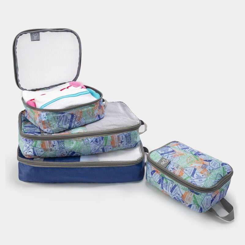 Travelon Set of 4 Soft Packing Organizers - Lightweight Luggage Organizers for Suitcases, Perfect for Travel, Business Trips & Vacation Packing