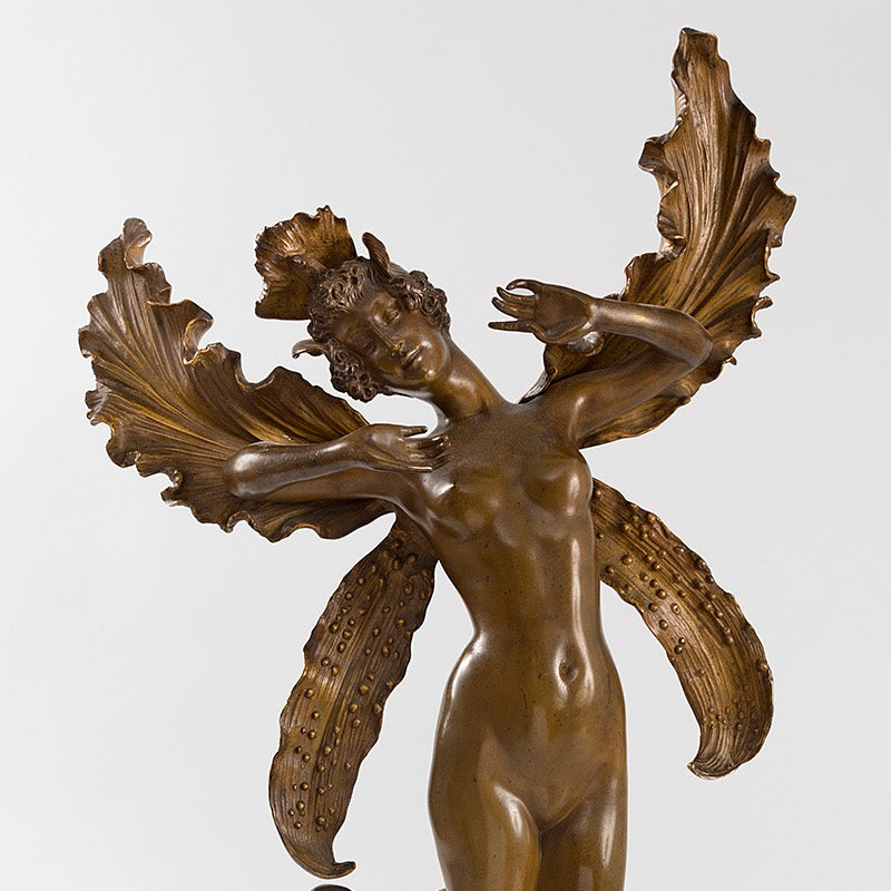 Louis Chalon La Fée Bronze Sculpture - Elegant French Art Statue for Home Décor & Gift Giving - Perfect for Living Room, Office or Garden Display