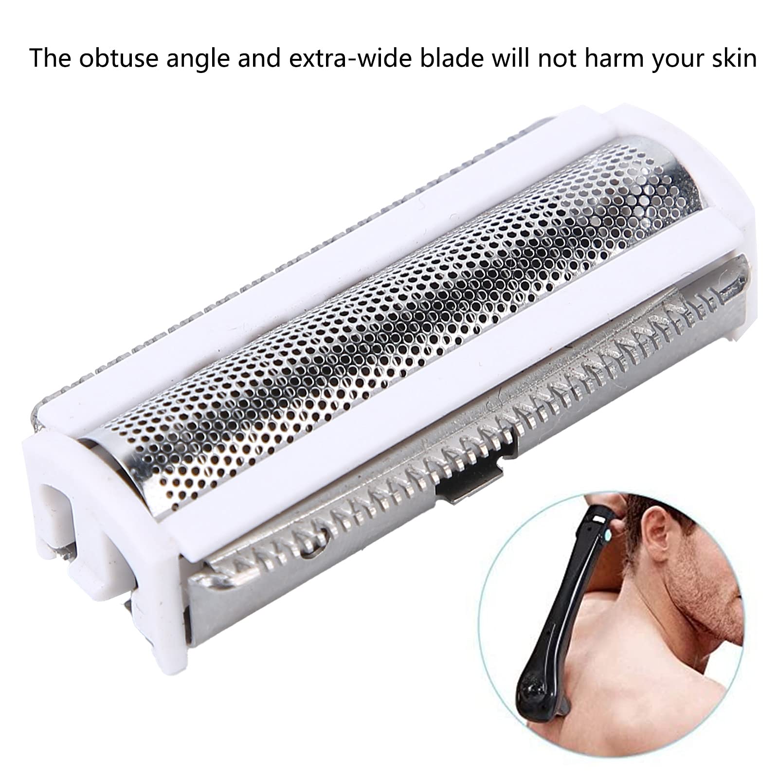 Professional Portable Replacement Foil Head for Electric Back Hair Shaver - Durable Shaving Accessory for Men's Grooming & Body Hair Removal at Home or Travel