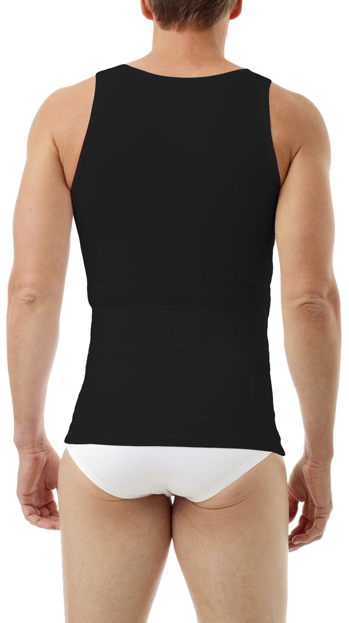 Underworks Men's Compression Body Shirt - Gynecomastia Support Shirt 3-Pack - Slimming Undershirt for Men - Perfect for Workouts, Everyday Wear & Post-Surgery Recovery