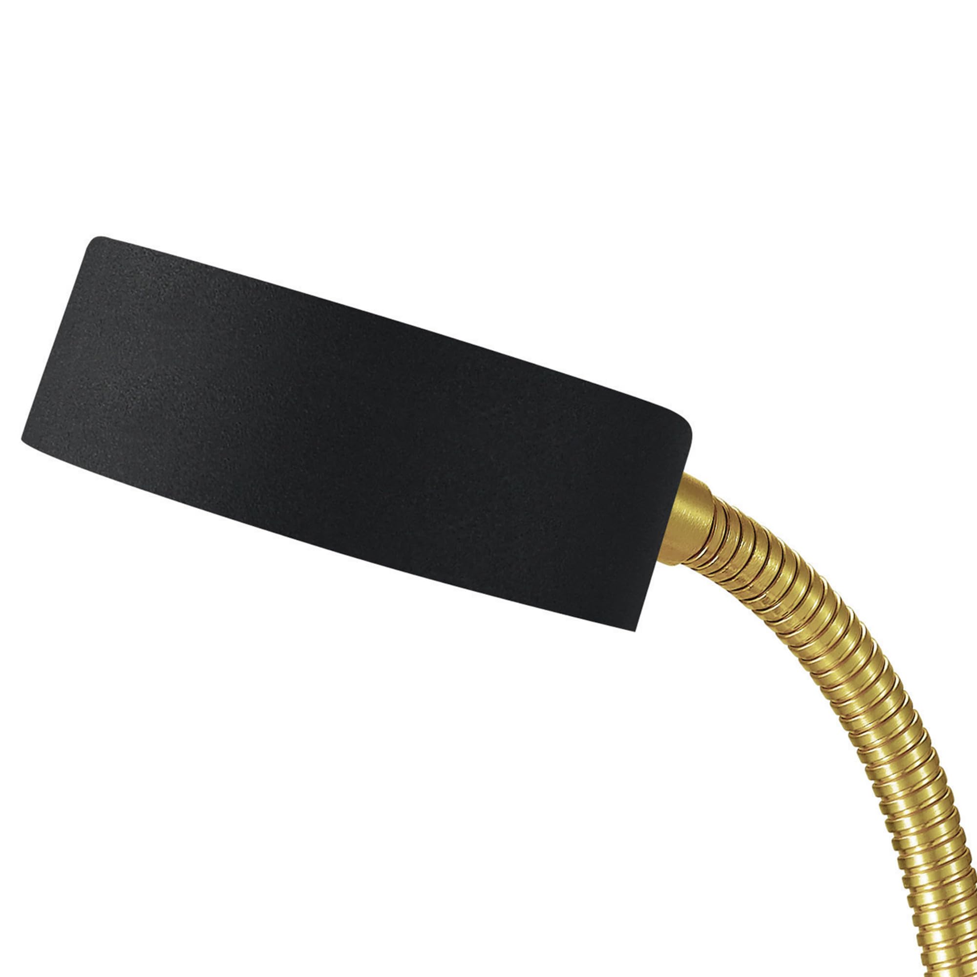 Globe Electric 30061 Gold Gooseneck Desk Lamp with Matte Black Finish - 5W Energy Star LED, 250 Lumens, 15.45