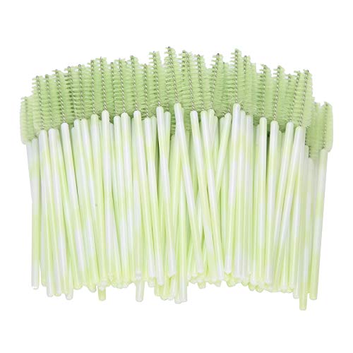 Eco-Friendly Hygienic Makeup Eyelash Brush with Plastic Handle - Gentle & Precise Lash Tool for Women (Green) | Perfect for Professional Makeup Artists & Daily Beauty Routines
