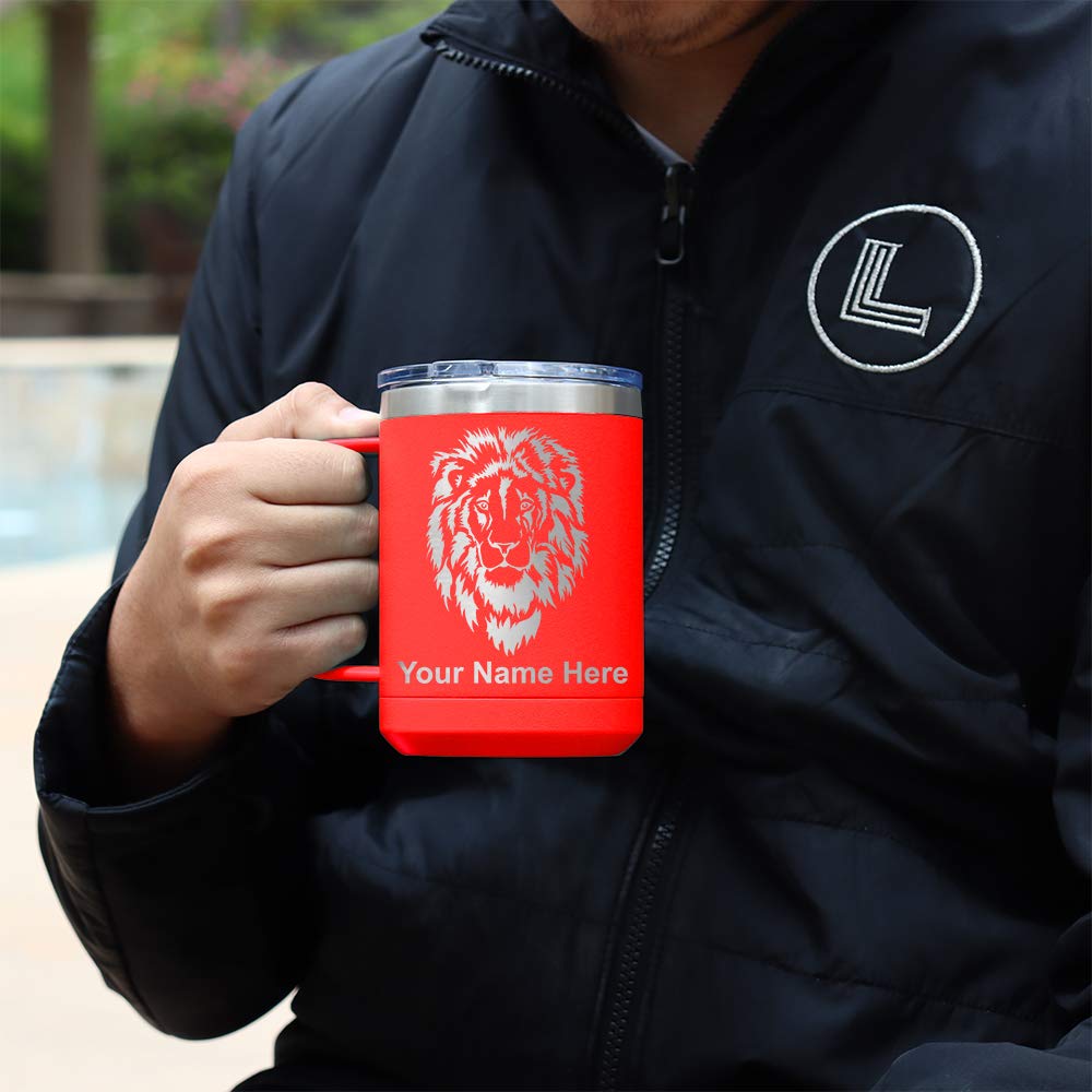 LaserGram 15oz Vacuum Insulated Stainless Steel Coffee Mug - Personalized Engraved Gift for Nurse Practitioner (NP) - Keeps Drinks Hot/Cold for Hours - Perfect for Hospital Shifts, Commuting & Outdoor Activities (Red)