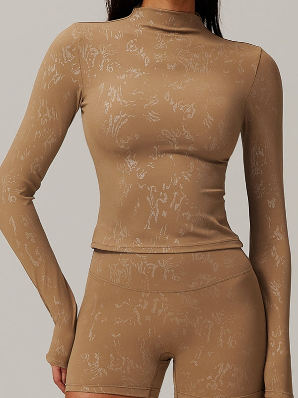 ZASUWA Women's Sexy Hot Stamped Print Long Sleeve Tops - Perfect for Night Out, Party & Date Night