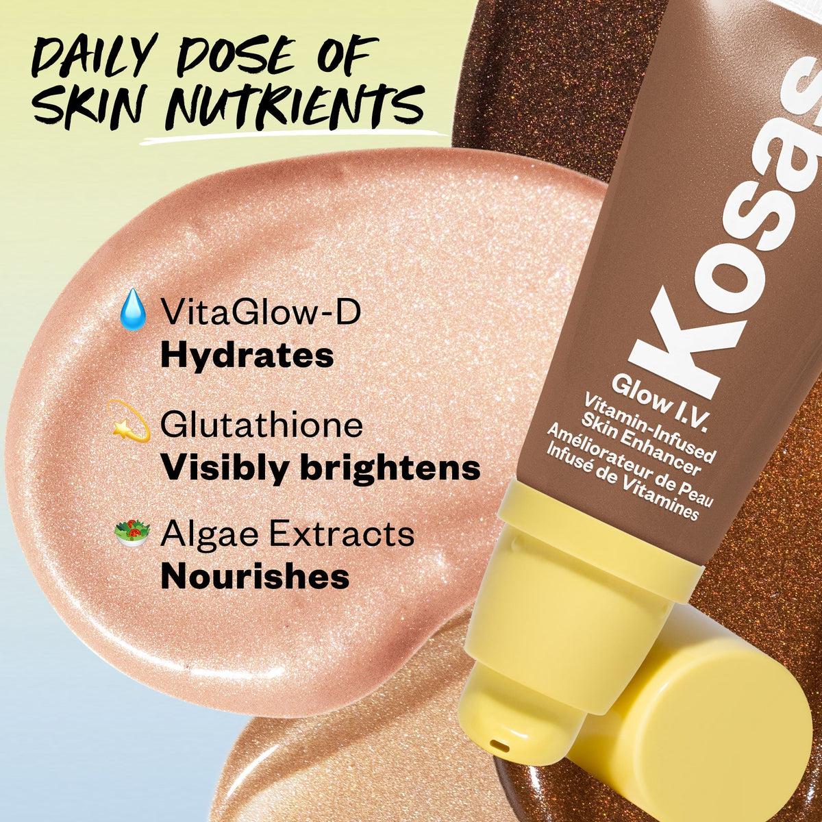 Glow I.V. Vitamin Infused Skin Enhancer - Hydrating Facial Serum with Antioxidants for Radiant Skin | Perfect for Daily Skincare Routine & Post-Workout Recovery