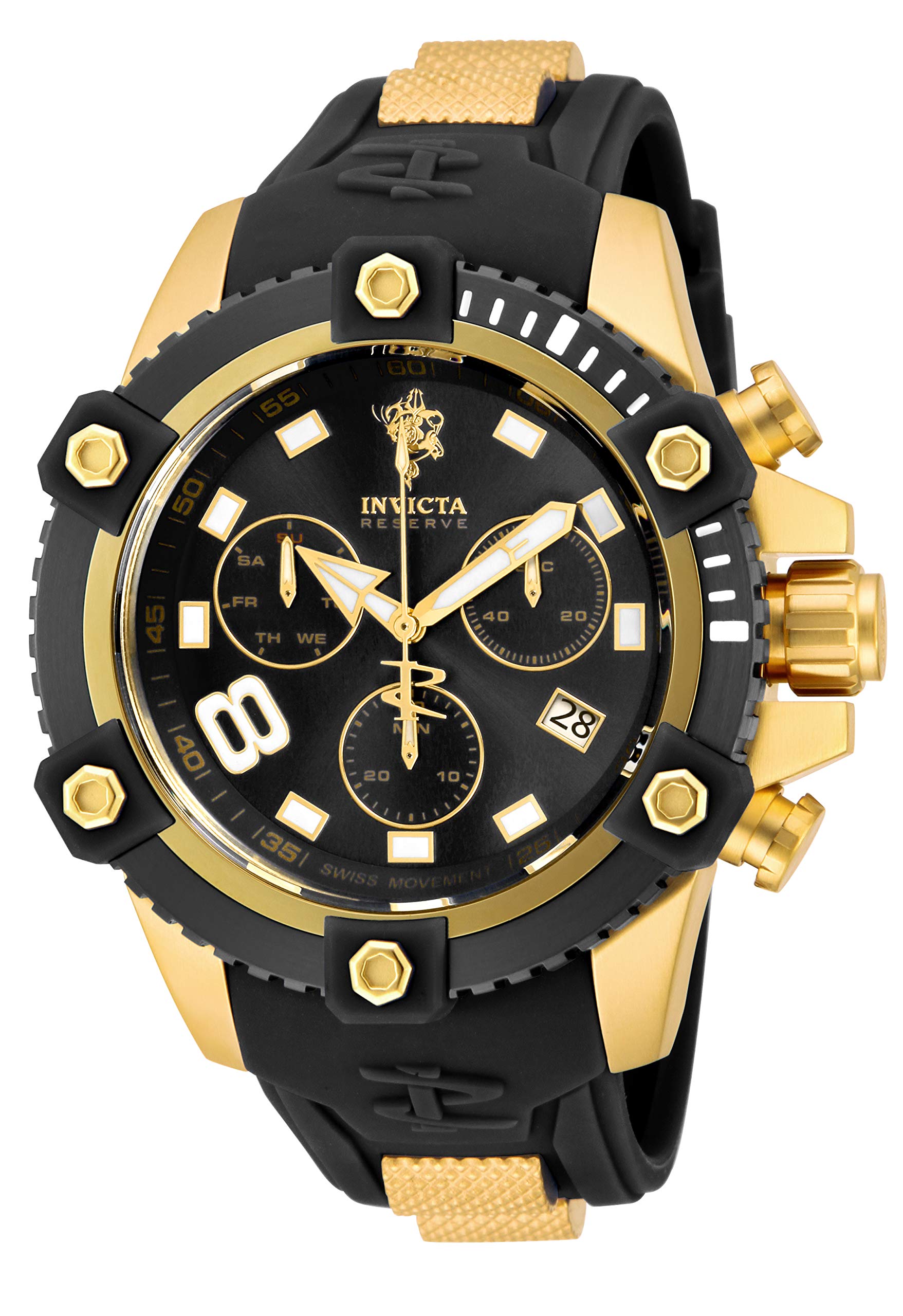 Invicta Men's Sea Base Stainless Steel Quartz Watch with Silicone Strap - Two Tone 24mm Waterproof Durable Wristwatch (Model 17976) for Diving, Swimming & Everyday Wear