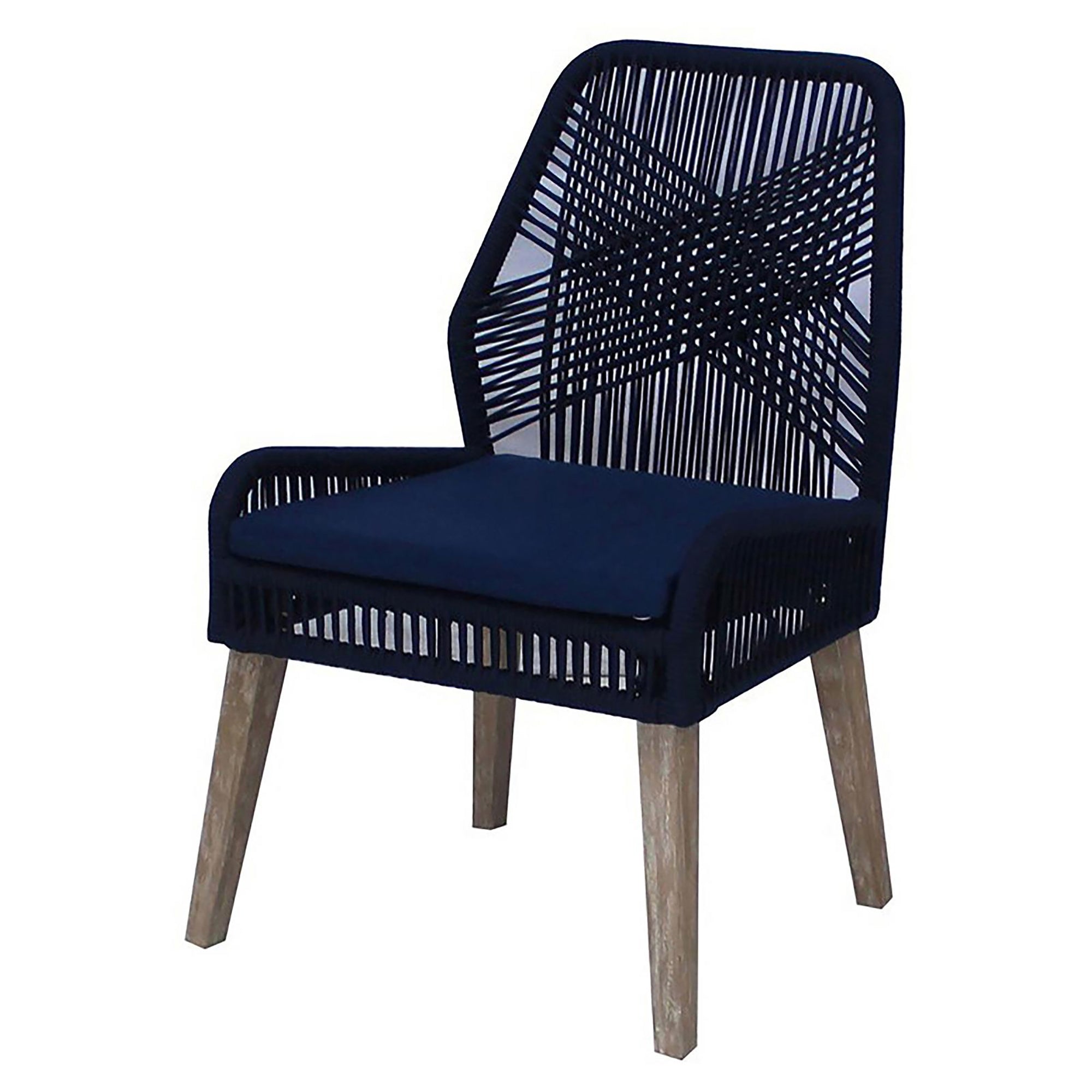 Dark Navy Upholstered Side Chairs (Set of 2) - Modern Dining Room Accent Chairs for Kitchen, Breakfast Nook or Office