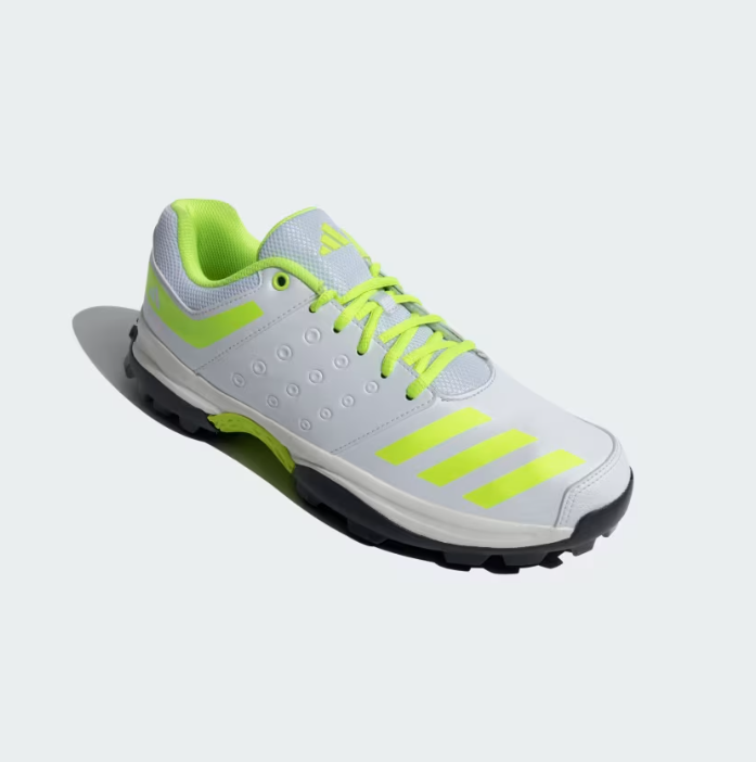 Adidas CriNu 23 M Cricket Shoes for Men - Cloud White/Lucid Lemon/Off White - Lightweight Performance Footwear for Cricket Matches & Training