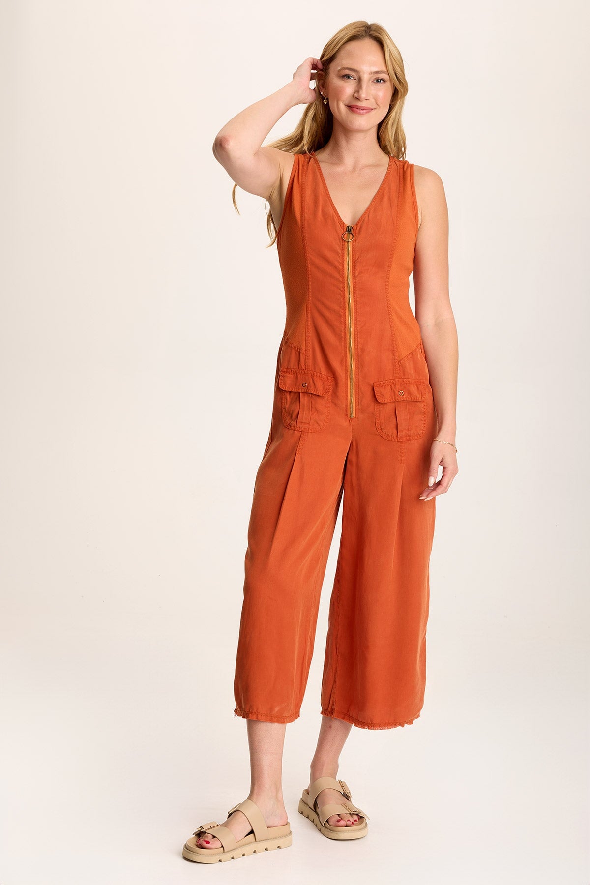 Linette Women's V-Neck Jumpsuit with Adjustable Straps - Casual Romper for Summer, Beach, Travel & Date Night Outfits