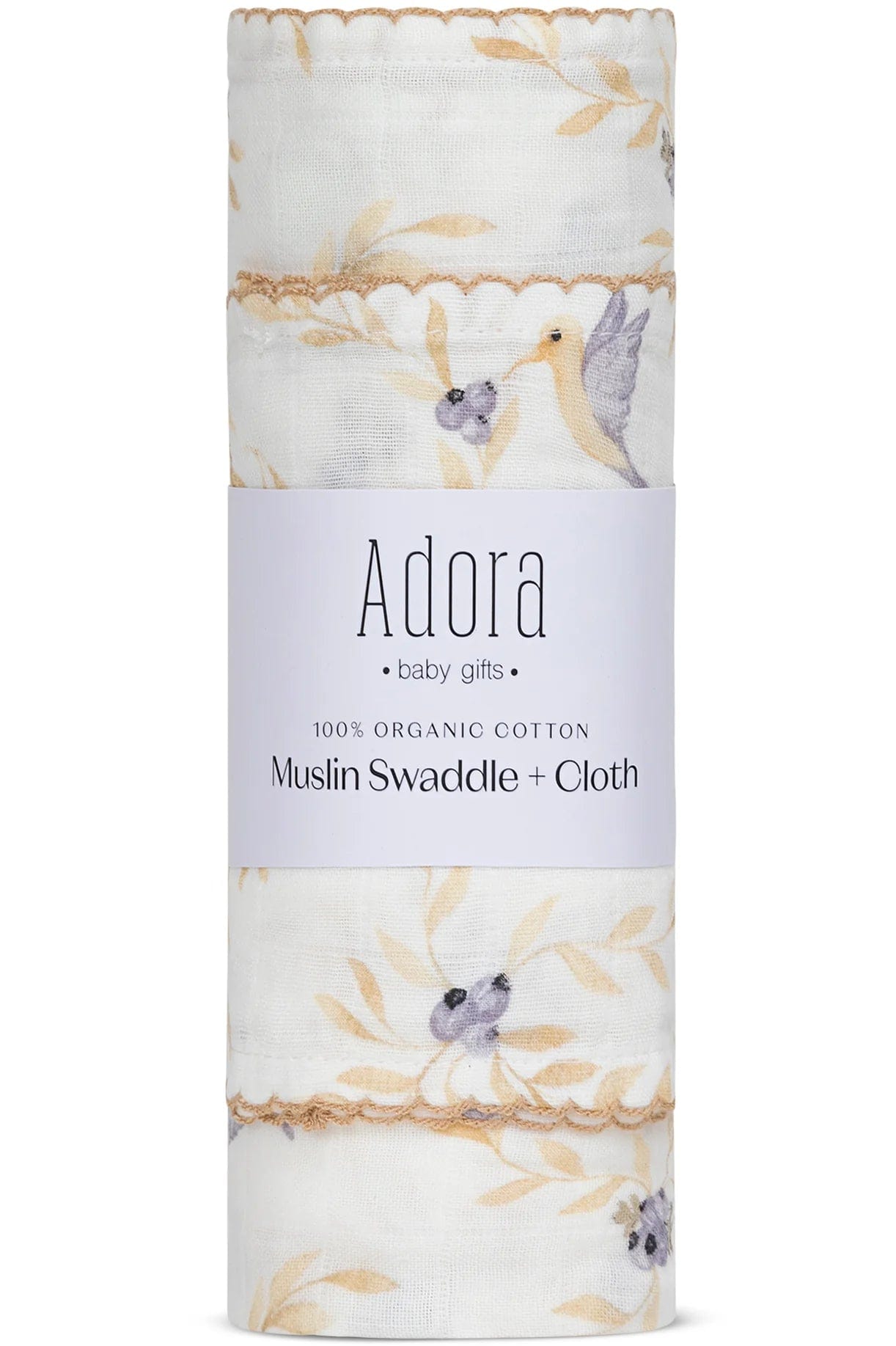 Adora Baby Swaddle Blanket & Washcloth Set - Soft Organic Cotton for Newborns & Infants - Perfect for Swaddling, Nursing, and Baby Shower Gifts