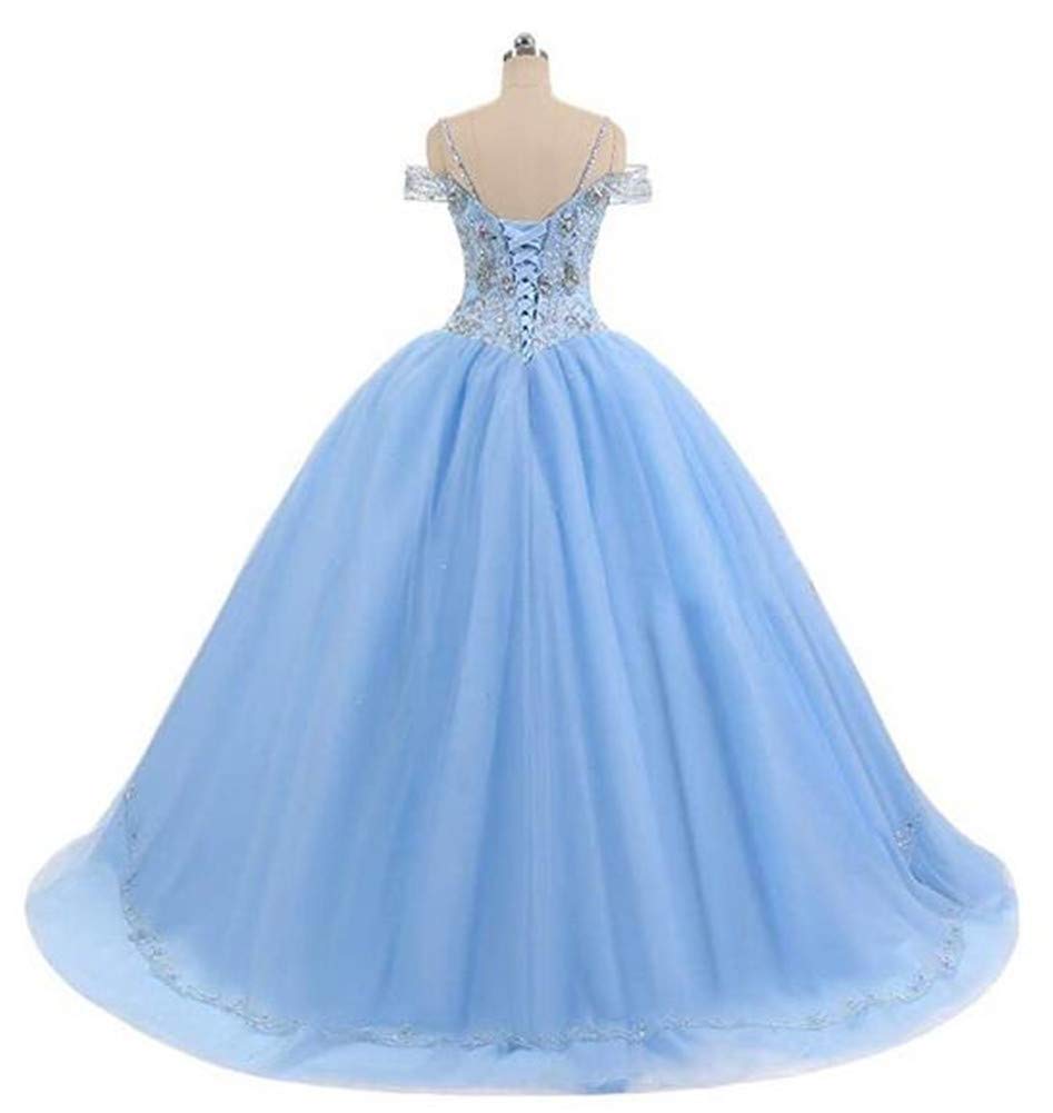 Elegant Red Off-Shoulder Beaded Sweet 16 Quinceañera Dress with Cap Sleeves - Long Prom Ball Gown for Women | Perfect for Birthday Parties, Homecoming, and Formal Dances