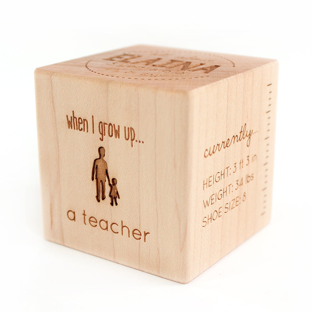 Personalized All About Me Keepsake Block - Custom Wooden Memory Box for Baby's First Year, Milestones & Special Moments | Perfect Baby Shower Gift & Nursery Decor