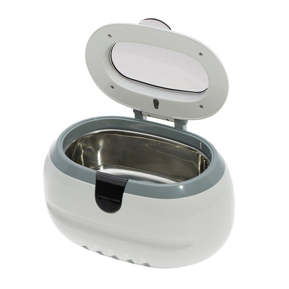 Mini Ultrasonic Cleaner with Stainless Steel Tank - 0.6L Capacity for Jewelry, Glasses, Dentures & Small Parts | Compact Cleaning Solution for Home & Office Use