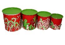 Tupperware Airtight Food Storage Containers Set of 4 - BPA-Free Kitchen Canisters for Flour, Sugar, Coffee & Dry Goods - Perfect for Countertop Organization, Holiday Baking & Christmas Cookie Storage