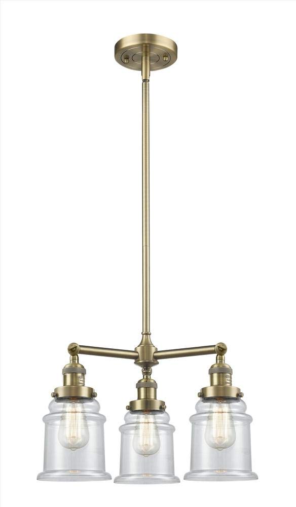 Vintage LED Chandelier with 3 Lights - Dimmable Polished Nickel Finish - Elegant Dining Room Lighting for Home Decor | Perfect for Kitchen Island, Foyer & Bedroom Ceiling