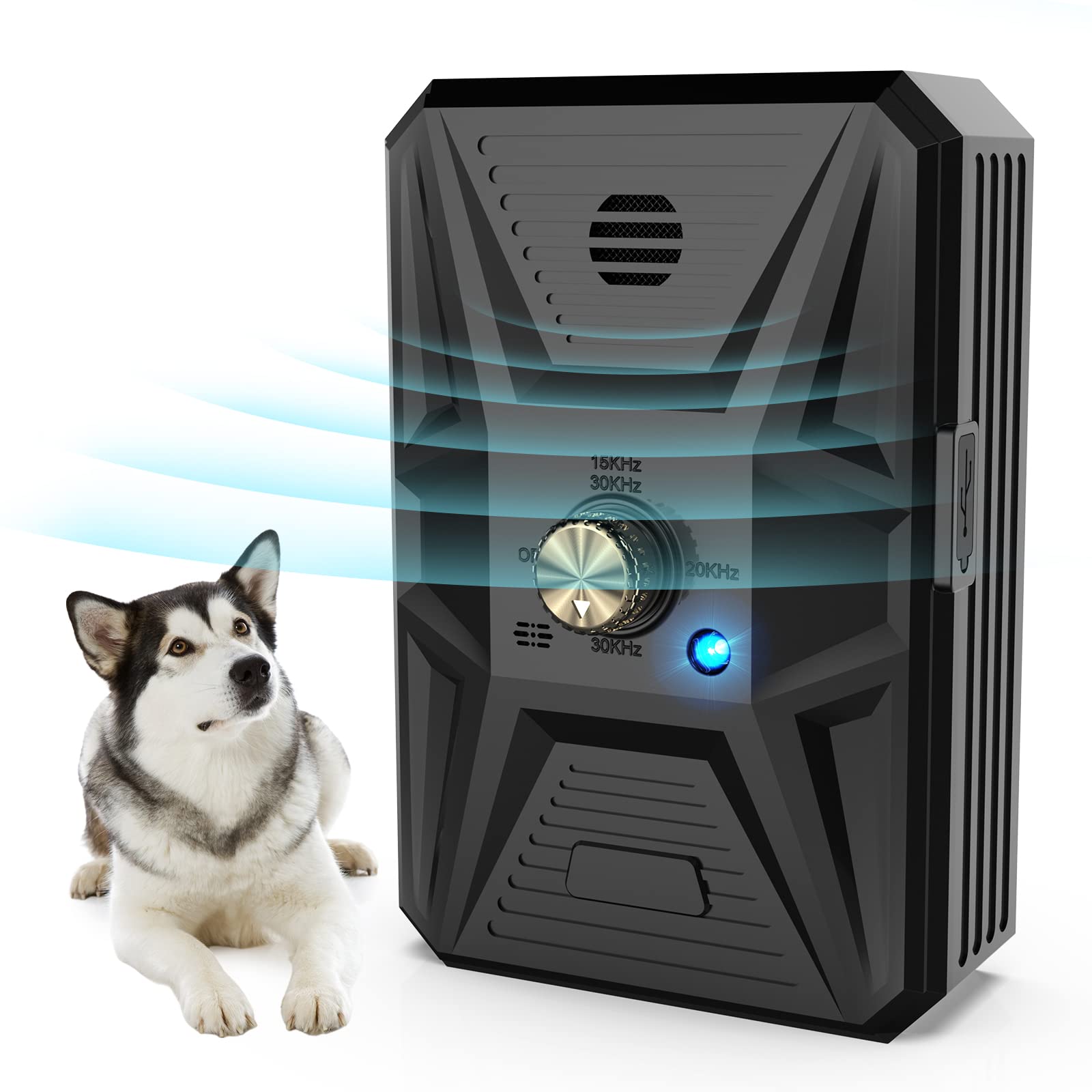 Anti Bark Device for Dogs - Ultrasonic Barking Control with 3 Modes | Indoor/Outdoor Bark Deterrent for Small, Medium & Large Dogs | 33ft Range Bark Silencer | Perfect for Training, Neighbor Complaints & Peaceful Home