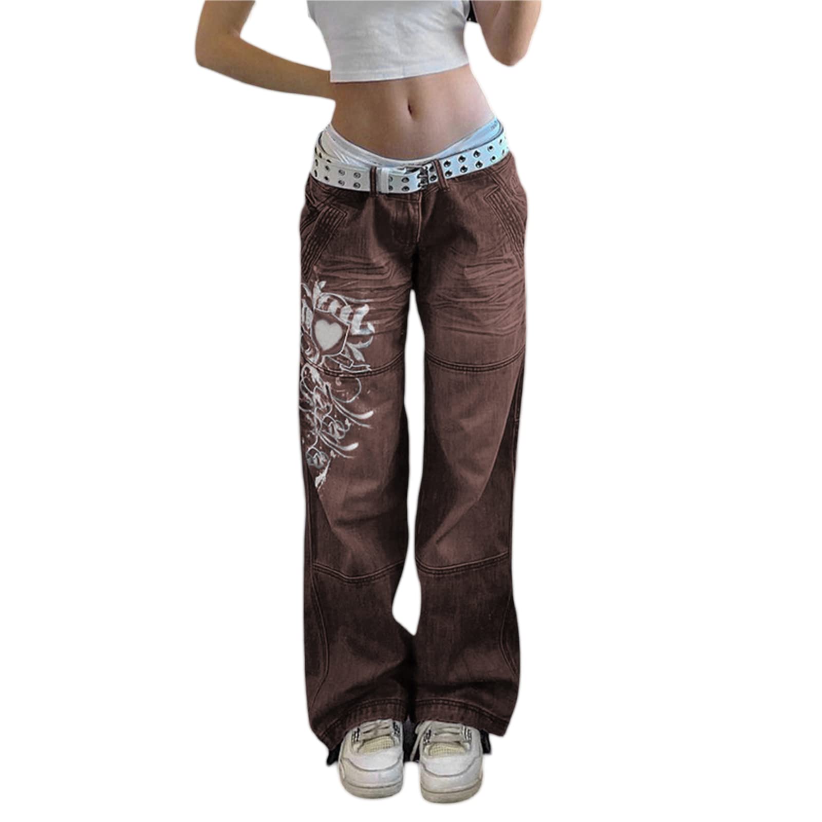 Women's High Waisted Mom Jeans - Vintage Baggy Boyfriend Jeans with Ripped Details | Wide Leg Comfortable Streetwear Pants for Casual Outfits & Everyday Wear