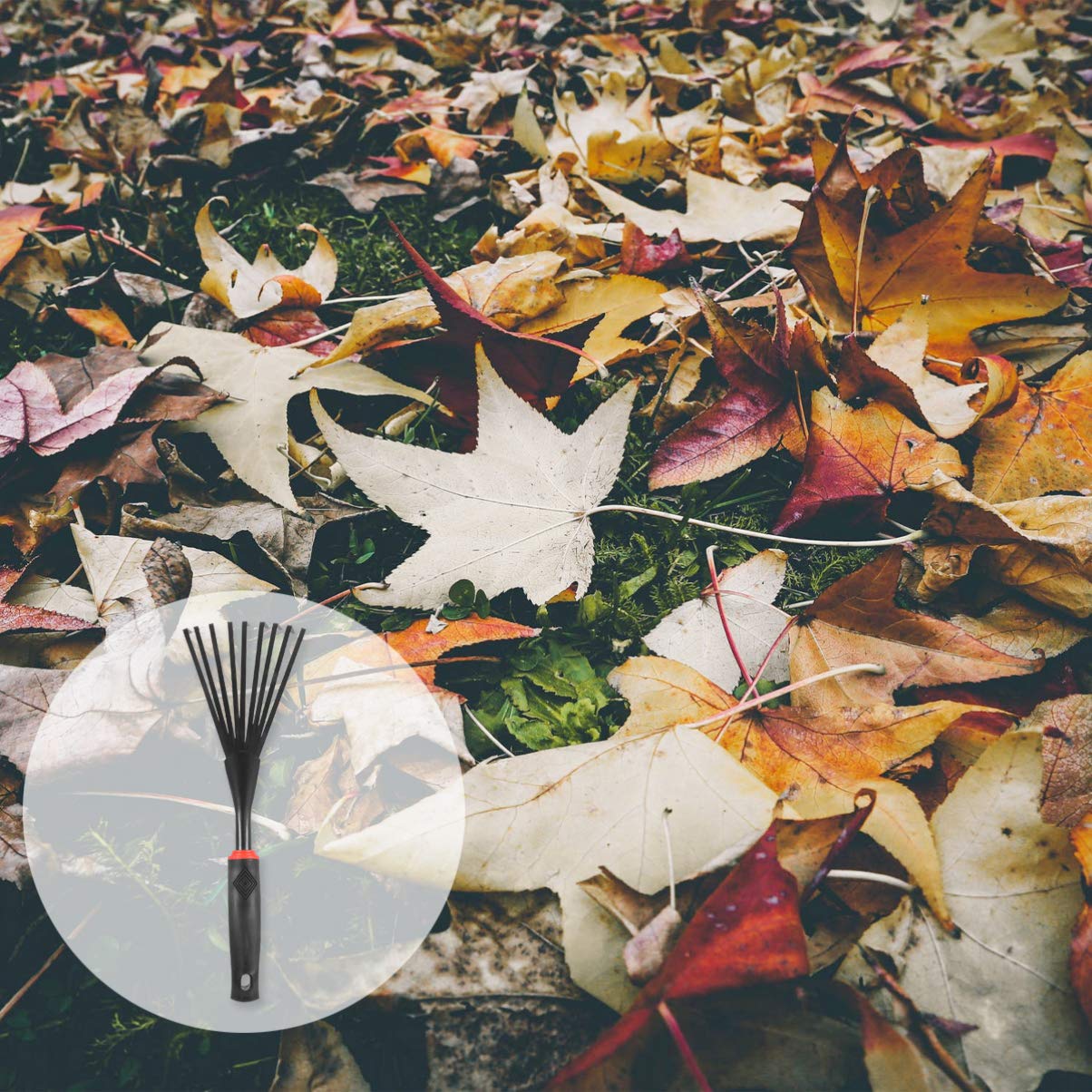 DOITOOL Steel Leaf Rake - Heavy Duty Garden & Lawn Rake for Efficient Leaf and Trash Pick-Up, Ideal for Gardening, Yard Maintenance, and Outdoor Cleaning Tasks
