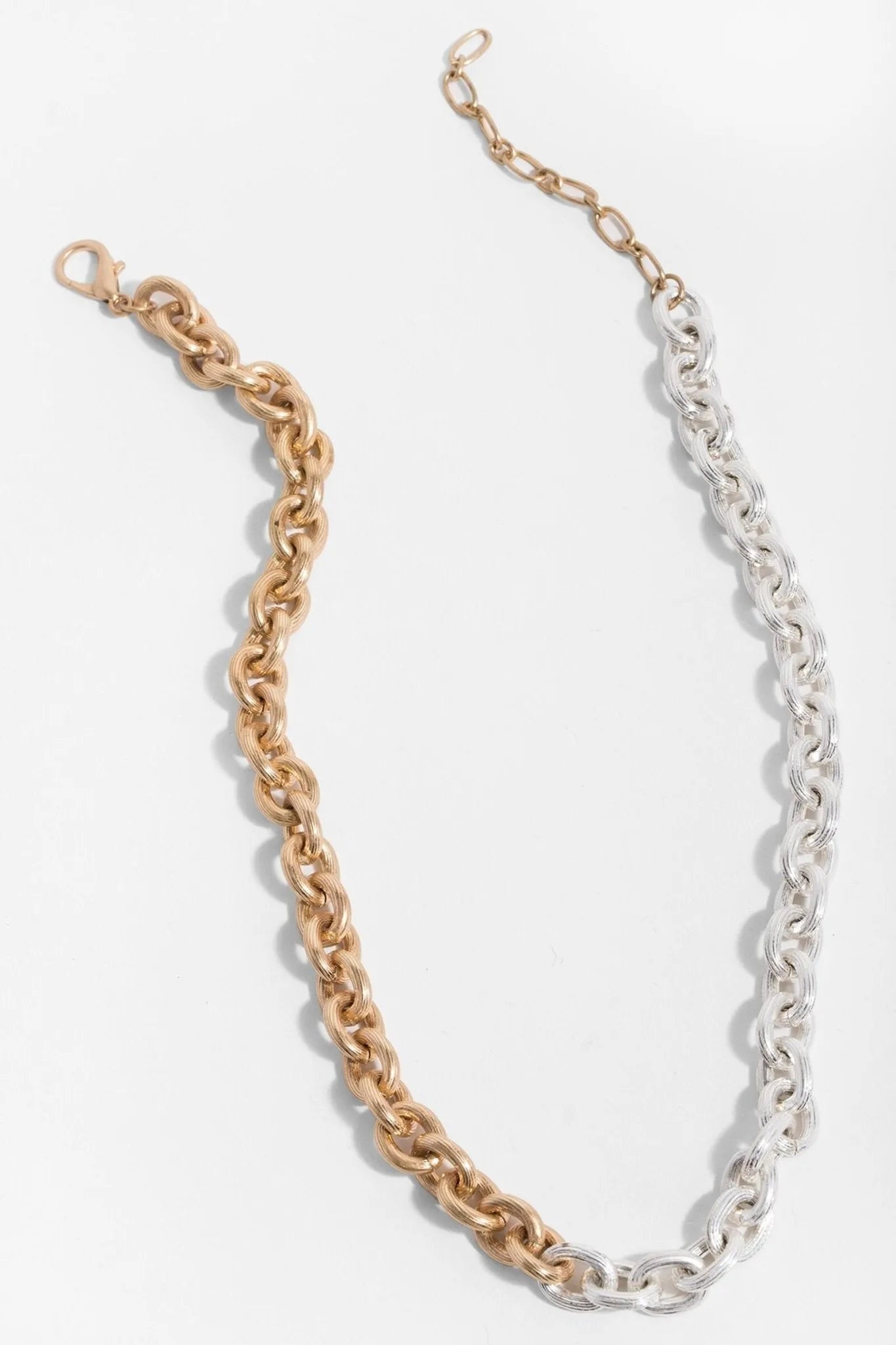 Gold and Silver Chain Link Necklace for Women - Elegant Layered Jewelry for Everyday Wear, Parties & Gifts