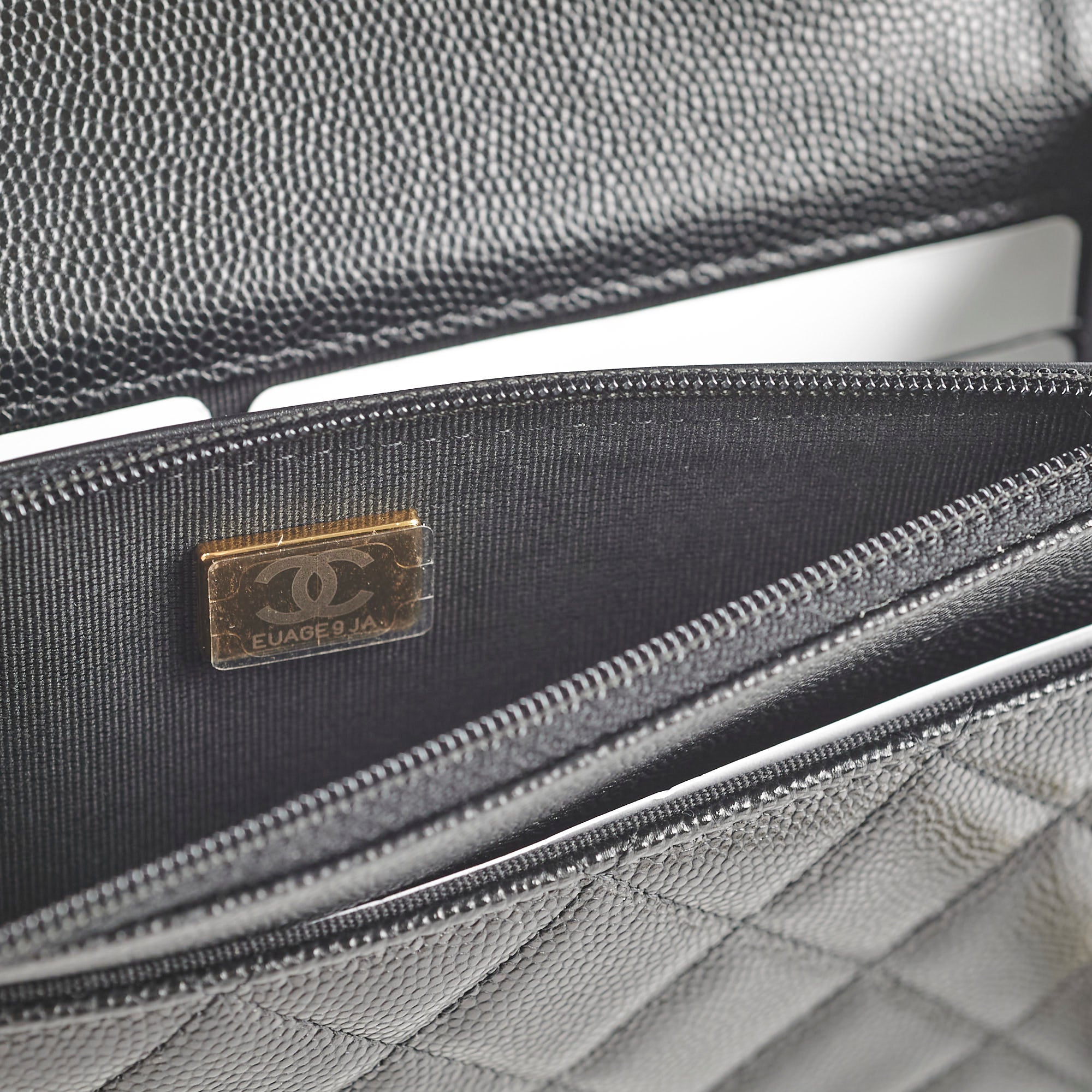 Chanel Black Caviar Leather Top Handle Wallet On Chain WOC with Gold Hardware & Microchip - Perfect for Evening Events, Parties & Luxury Fashion Accessories