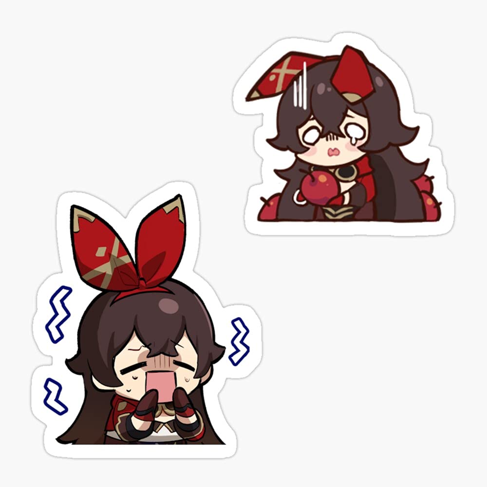 Cute Amber Chibi Genshin Impact Game PVC Vinyl Stickers - Waterproof Decals for Laptop, Hydro Flask, Skateboard & Computer - Aesthetic VSCO Stickers for Gaming Accessories & School Supplies