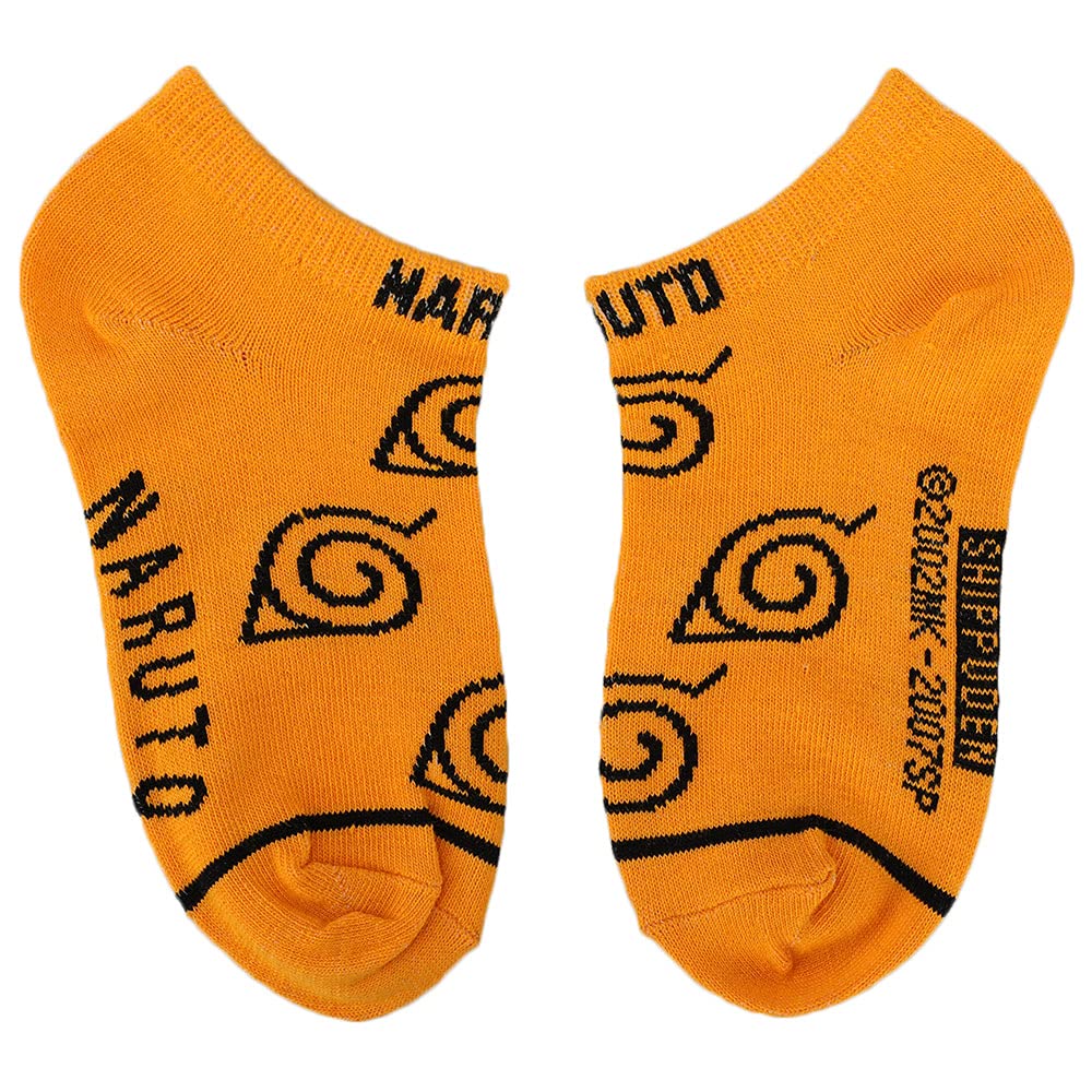 Bioworld Naruto Anime Ankle Socks for Kids Boys - 6-Pack Cute Cartoon Character Socks - Perfect for Cosplay, School, and Daily Wear