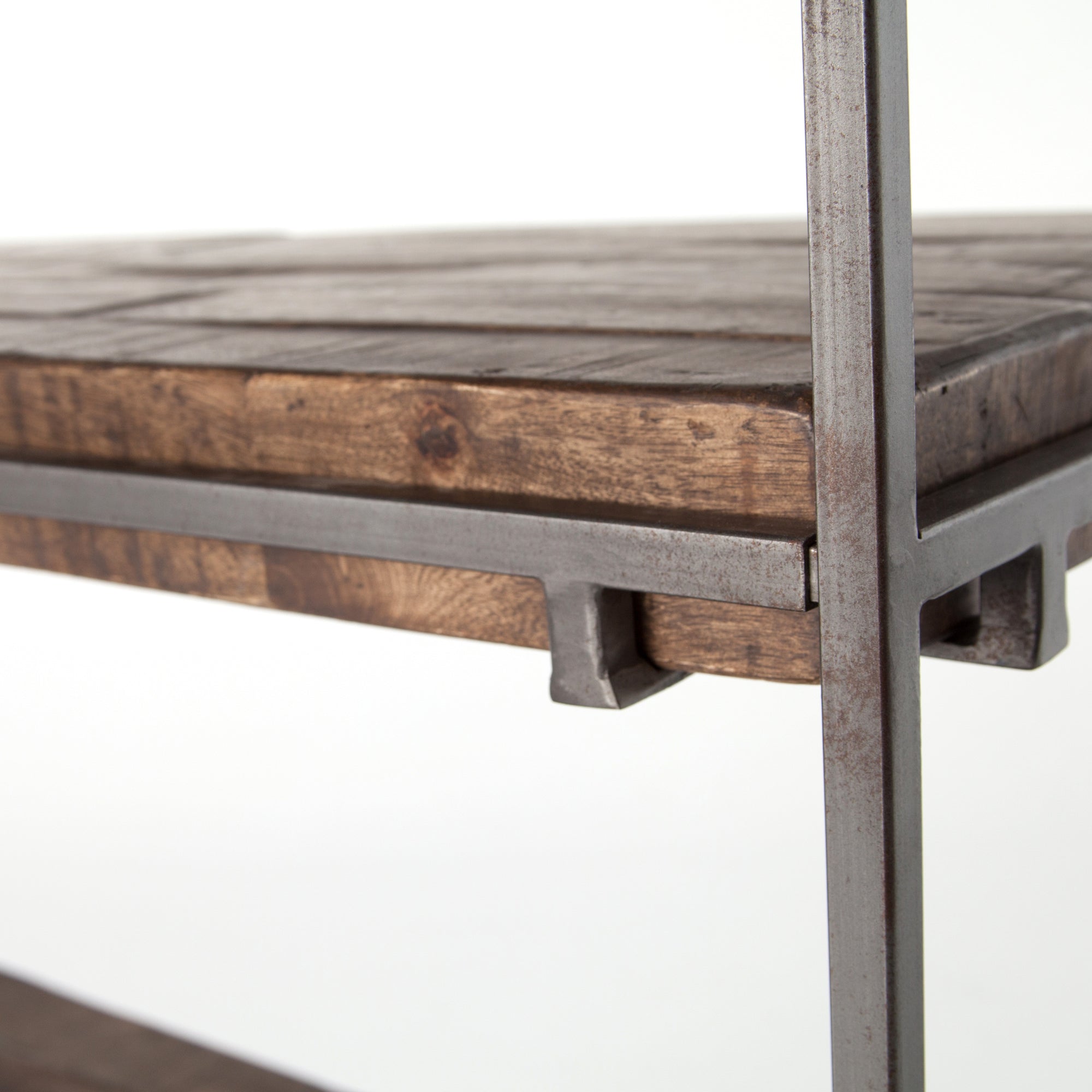 Vintage Industrial Bookcase - Rustic Wood & Metal Storage Shelf for Home Office, Living Room, or Library | Durable & Stylish Furniture for Books, Decor, and Organization