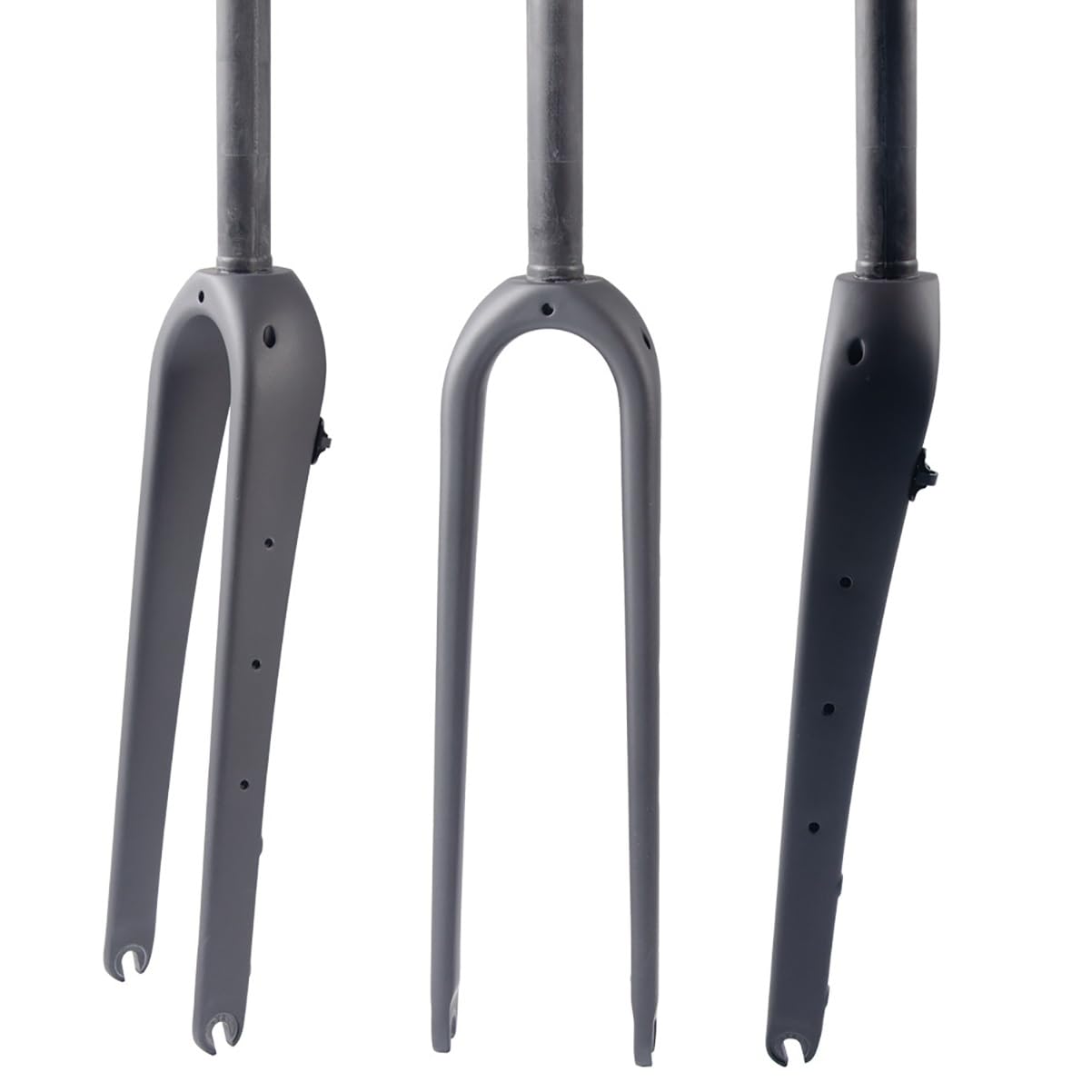 700C Carbon Fiber Road Bike Fork - Gravel Rigid Fork with QR 9mm Disc Brake, 1 1/8